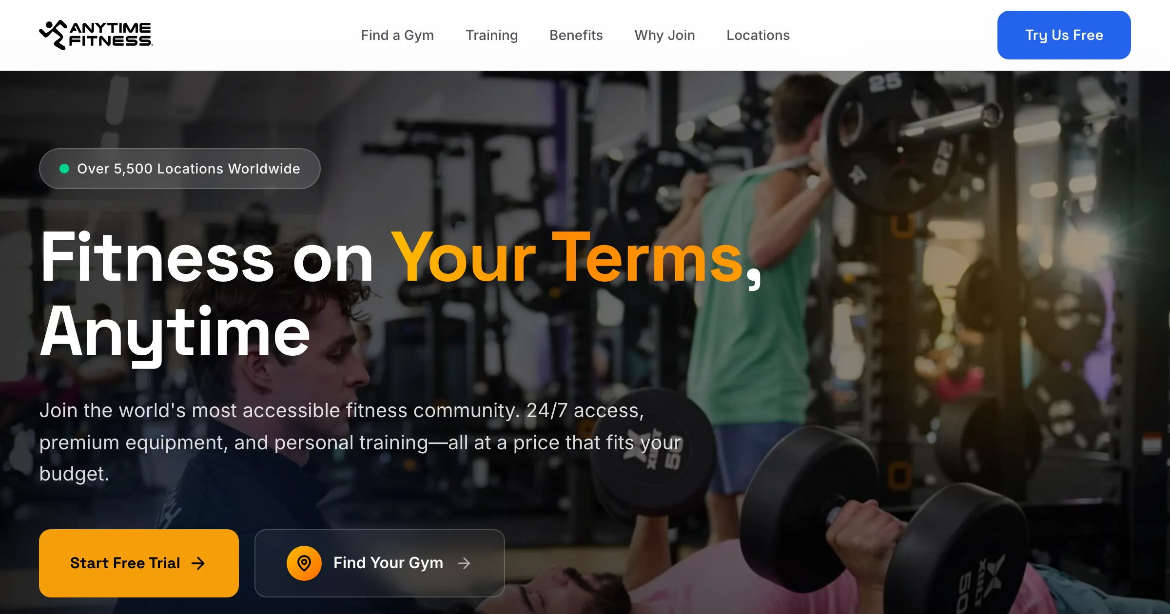 Anytime Fitness revamp redesign — AI-generated preview by Revamp