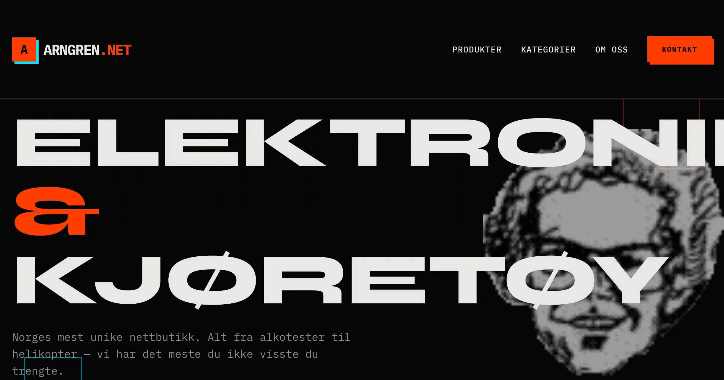 Arngren revamp redesign — AI-generated modern redesign of the legendarily chaotic Norwegian electronics shop, produced by Revamp in approximately 2 minutes